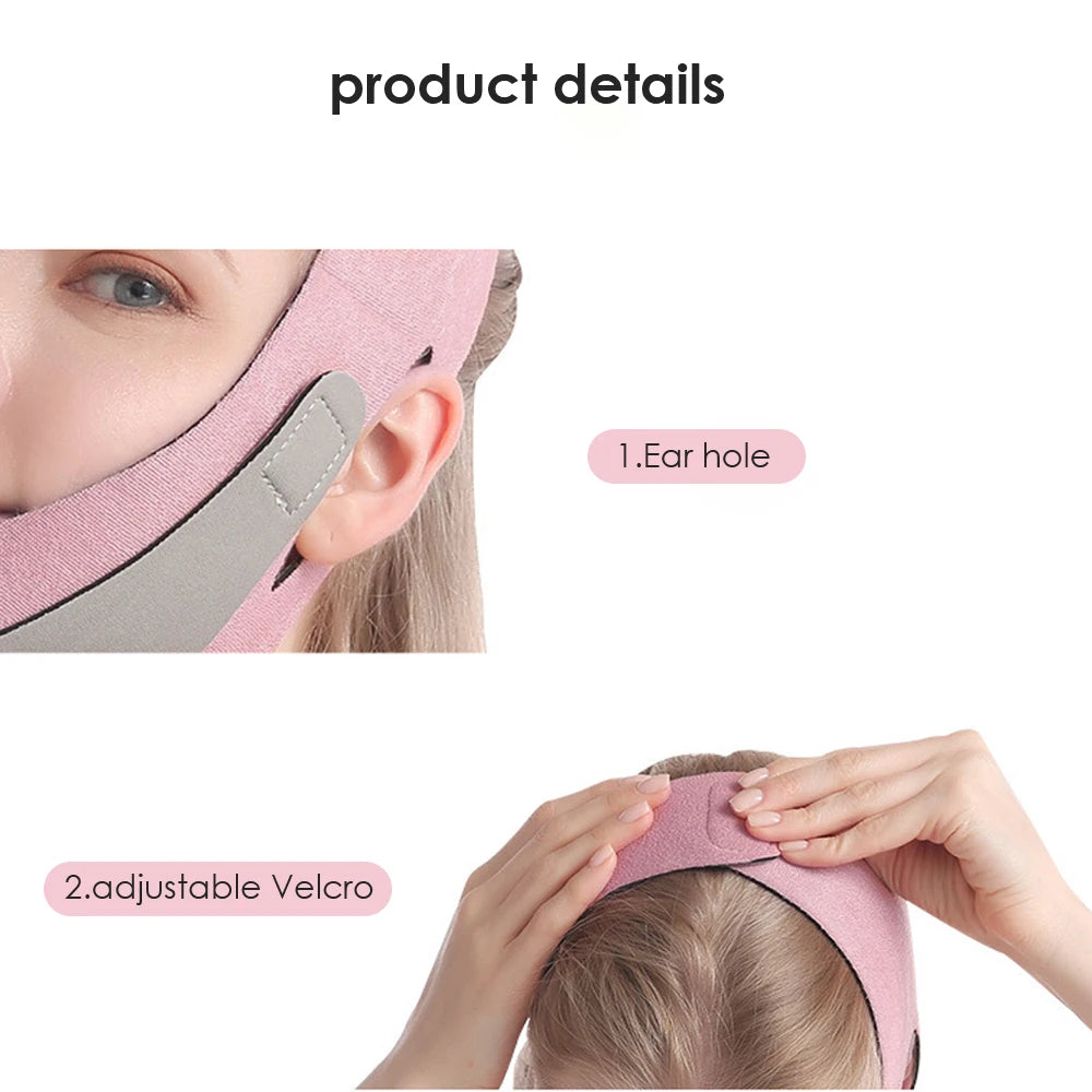 Face-Lift with Sleep Face V Shaper Facial Slimming Bandage Relaxation Shape Lift Reduce Double Chin Face Thining Band Massage